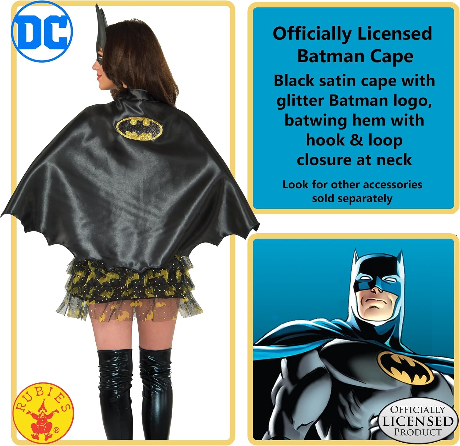 image:imageRubies Womens Dc Superheroes Costume Outerwear Batgirl One Size USMulticolored