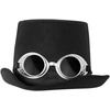image:imageForum Novelties  Steampunk Hat wGogglesBrownBlackSilver