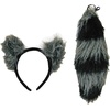 image:imageForum Novelties Womens Adult Raccoon Ears and Tail with MaskGray