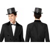 image:imageRubies Black Glitter Mesh Costume Accessory Top Hat for Adults Mens No Size