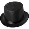 image:imageRubies Black Glitter Mesh Costume Accessory Top Hat for Adults Mens No Size