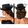 image:imageRubies Black Top Hat with Ruffle and Netting for Adults Womens No Size