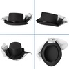 image:imageRubies Black Top Hat with Ruffle and Netting for Adults Womens No Size