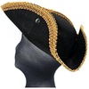 image:imageRubies Black Tricorn Pirate Hat for Adults Mens No Size