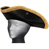 image:imageRubies Black Tricorn Pirate Hat for Adults Mens No Size
