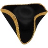 image:imageRubies Black Tricorn Pirate Hat for Adults Mens No Size