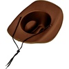 image:imageRubies Brown Faux Suede Cowboy Hat for Adults Mens No Size
