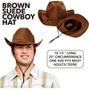 image:imageRubies Brown Faux Suede Cowboy Hat for Adults Mens No Size
