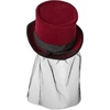 image:imageRubies Burgundy Top Hat with Lace Veil for Adults Womens No SizeMulticolor