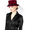 image:imageRubies Burgundy Top Hat with Lace Veil for Adults Womens No SizeMulticolor