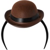 image:imageRubies Distressed Brown MiniDerby Hat for Adults Womens No Size