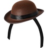image:imageRubies Distressed Brown MiniDerby Hat for Adults Womens No Size