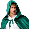 image:imageRubies Green Hooded Cloak for Adults Mens One Size