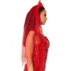 image:imageRubies Villainous Veil Red Devil Horns on Headband with Veil for Adults Womens No Size