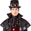 image:imageForum Novelties  Steampunk Hat wGogglesBrownBlackSilver