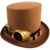 image:imageForum Novelties  Steampunk Hat wGogglesBrownBrown