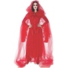 image:imageRubies Adult FullLength Sheer Cape with Oversized HoodScarlet