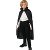 image:imageRubies Black 36 inch Long Fabric Cape With Foam Filled Collar for Kids Unisex No Size