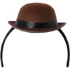 image:imageRubies Distressed Brown MiniDerby Hat for Adults Womens No Size
