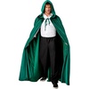 image:imageRubies Green Hooded Cloak for Adults Mens One Size