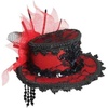 image:imageRubies Red Mini Lace Hat with Hairclips for Adults Womens No Size