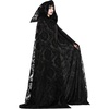 image:imageRubies Witches amp Wizard Midnight Fancy Hooded Cloak for Adults Womens No Size Black