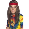 image:imageSmiffys Mens Hippy Man Kit Wig Specs Peace Sign Medallion and HeadbandBrown