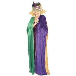 image:imageForum Full Length Mardi Gras CapeGreenGoldPurple