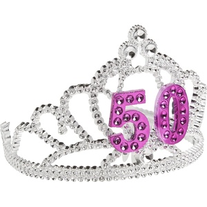image:imageRubies 50th Birthday Tiara for Adults Womens One Size
