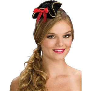 image:imageRubies Black Mini Buccaneer Pirate Hat for Adults Womens No Size