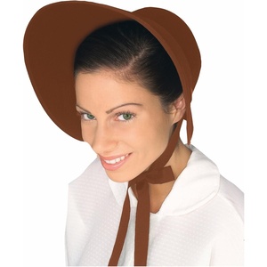 image:imageRubies Brown Felt Colonial Bonnet for Adults Womens No Size