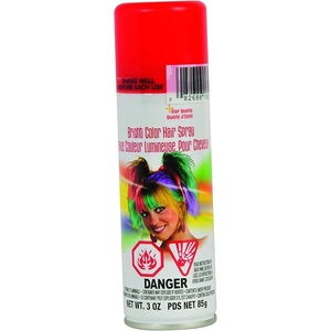 image:imageRubies Red Haircolor Costume Hairspray for Adults Unisex 3 OuncesRed