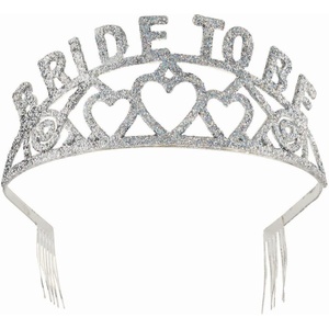 image:imageRubies Silver BridetoBe Glitter Tiara for Adults Womens One Size