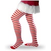 image:imageForum Novelties Womens Adult Christmas Striped TightsRedWhite