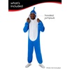image:imageRubies Adult Baby Shark Comfywear OnePiece Hooded JumpsuitBlue