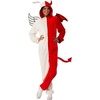 image:imageRubies Lion Comfywear Hooded Jumpsuit for Adults UnisexAngelDemon