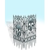 image:imageRubies Silver Skull Fence Prop  2 Pack Dcor for Adults Unisex One Size