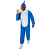 image:imageRubies Adult Baby Shark Comfywear OnePiece Hooded JumpsuitBlue
