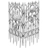 image:imageRubies Silver Skull Fence Prop  2 Pack Dcor for Adults Unisex One Size
