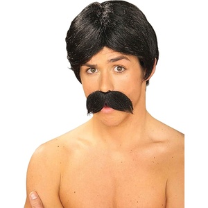 image:imageForum Novelties Mens Burt The Bandit Novelty Wig and MustacheBlack