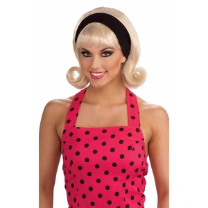 image:imageRubies 50s Flip Blonde Wig for Adults Womens No SizeBlonde