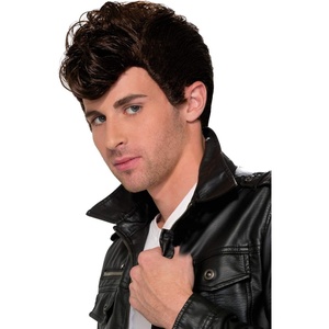 image:imageRubies 50s Greaser Brown Wig for Adults Mens No Size