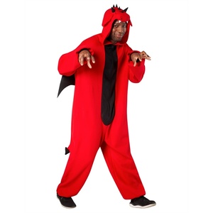 image:imageRubies Lion Comfywear Hooded Jumpsuit for Adults UnisexRed Dragon