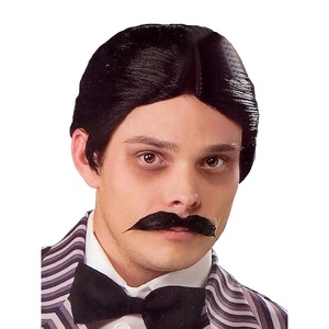 image:imageRubies at Party City The Addams Family Gomez Addams Wig and Mustache Kit for Adults Mens No SizeMulticolored