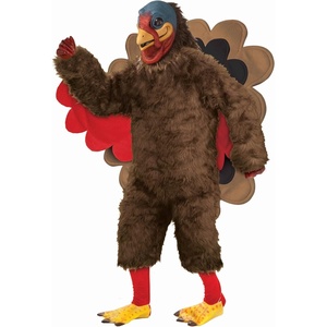 image:imageForum Novelties Mens Deluxe Plush Turkey Mascot CostumeBrown