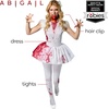image:imageRubies Womens Abigail Costume Dress With Tights and HeadpieceWhite