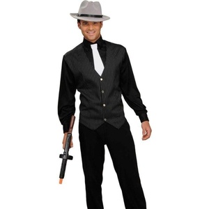 image:imageForum Novelties Mens Gangster Shirt Vest and Tie Costume  Pick SizeBlack