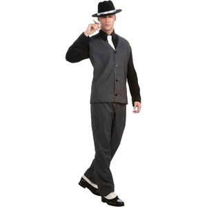 image:imageForum Novelties Mens Roaring 20s Pinstripe Suit Gangster CostumeBlack