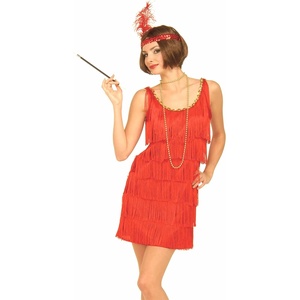 image:imageForum Novelties Roaring 20s Flapper Dress and Headband CostumeRed