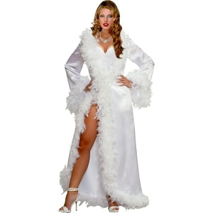 image:imageForum Novelties Womens Vintage Hollywood Marabou RobeWhite